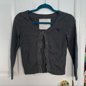 Abercrombie & Fitch Gray Ruffle Cardigan (copy)